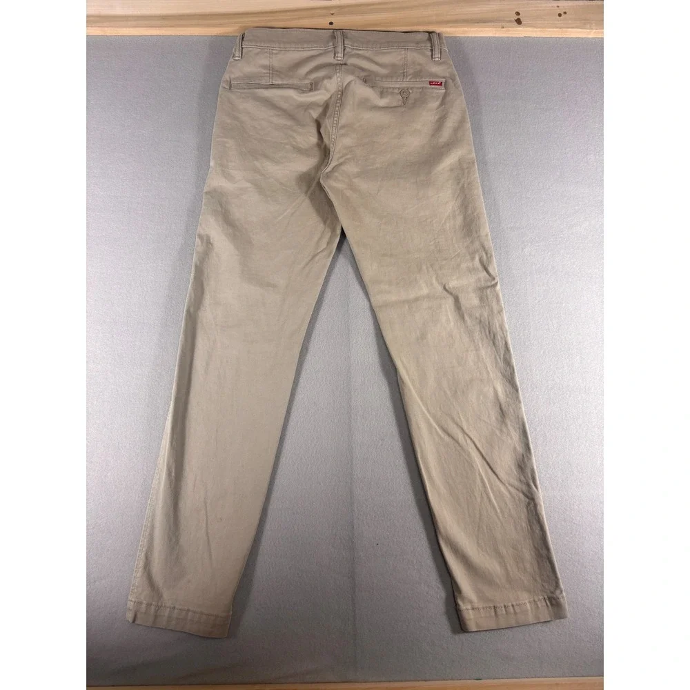 Levis Standard‎ Chino Pants Mens 31x30 Khaki Tan Slim Straight Cotton Twill
